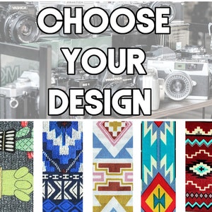 May include: Choose your design. Six different colorful patterned designs are shown. The designs are geometric and abstract. The designs are in a variety of colors, including red, blue, green, yellow, and white.