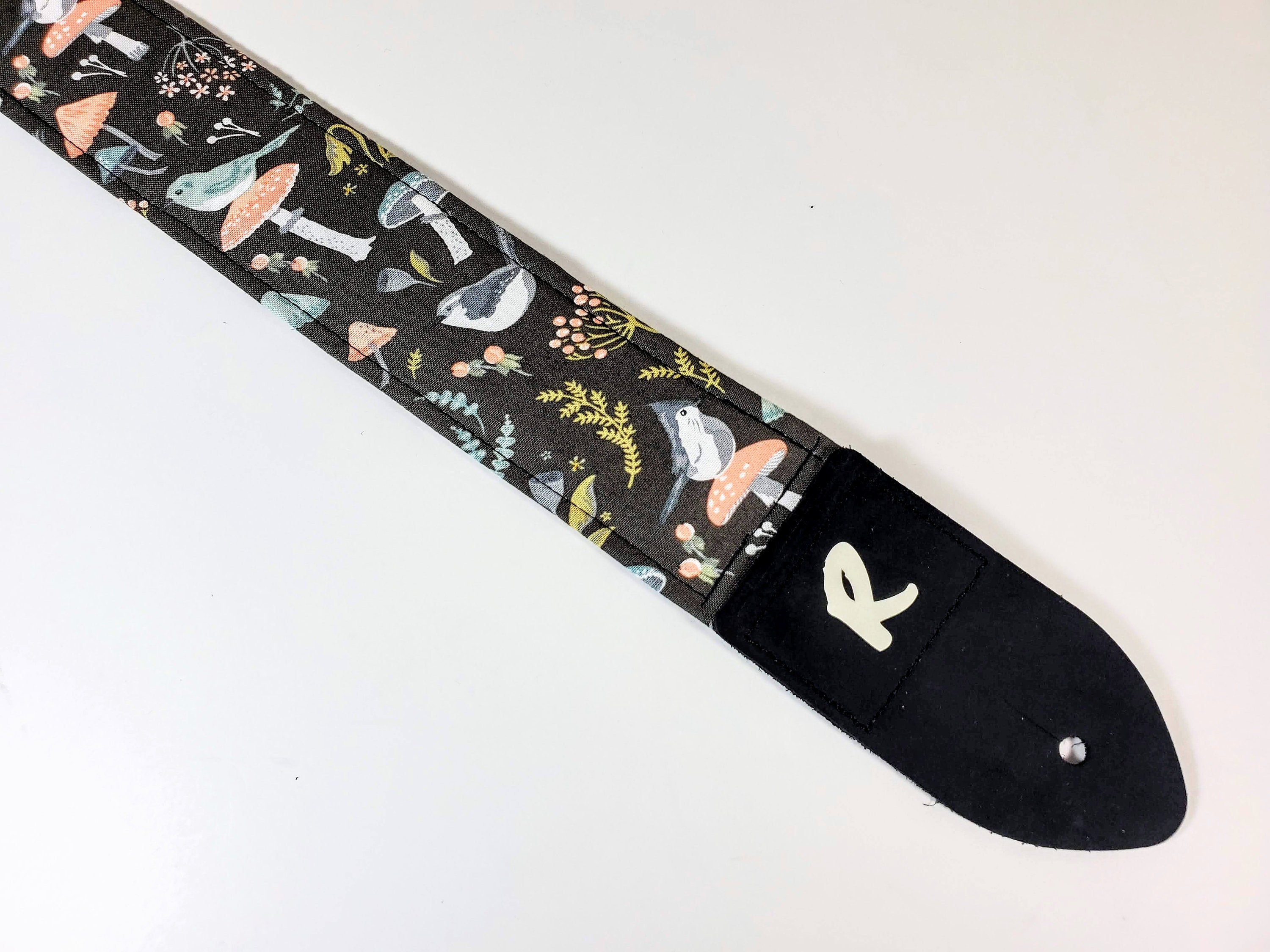 Funky Floral With Birds Guitar Strap 