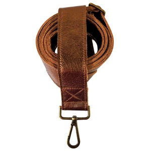 Bronze Metallic Leather Purse Strap | Bronze Premium Leather Bag Strap | Your Choice of 1.5&quot; or 2&quot; Crossbody Strap | Guitar Style Bag Strap