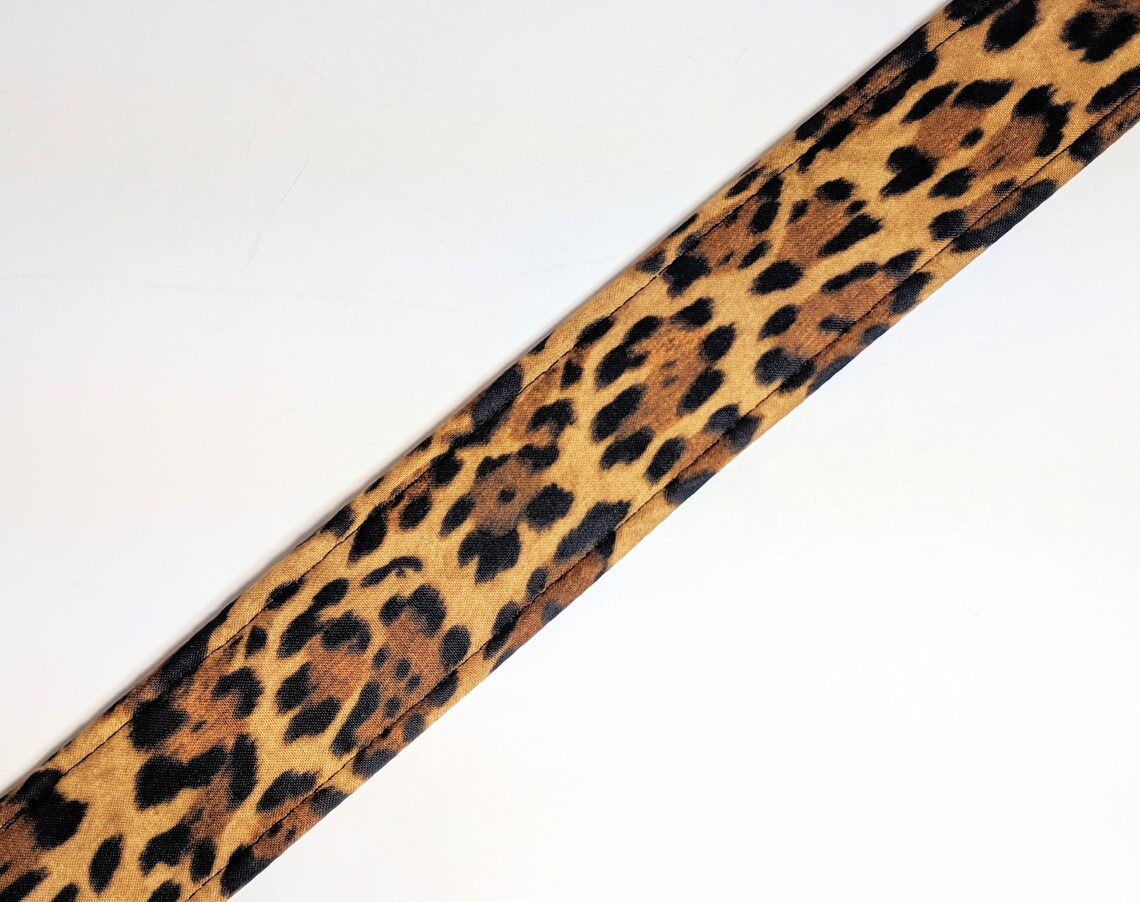 Handmade Leopard Print Guitar Strapdouble Paddedanimal Etsy