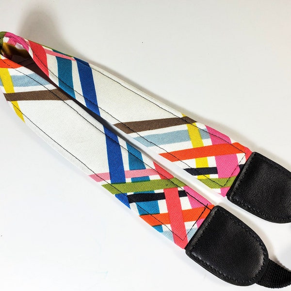 Colorful Geometric Ukulele Strap -Double Padded-Cool Ukulele Strap - Button Free - Universal Strap