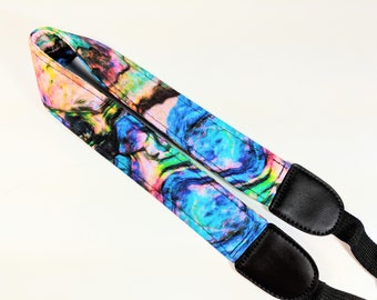 Tie Dye Ukulele Strap – Geode Print, Padded, Universal Fit