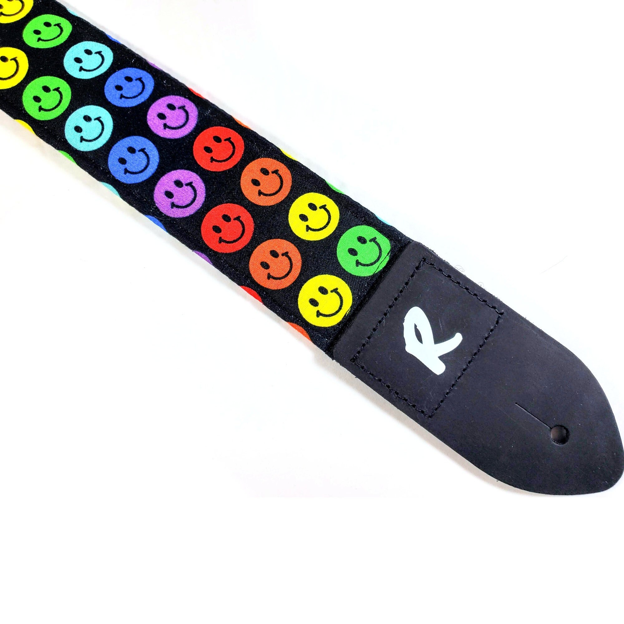 Smiley face guitar strap deals