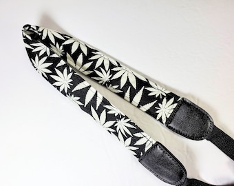 Marijuana Glow in the Dark Ukulele Strap - Mary Jane Glow in the Dark Ukulele Strap - Ukulele Strap