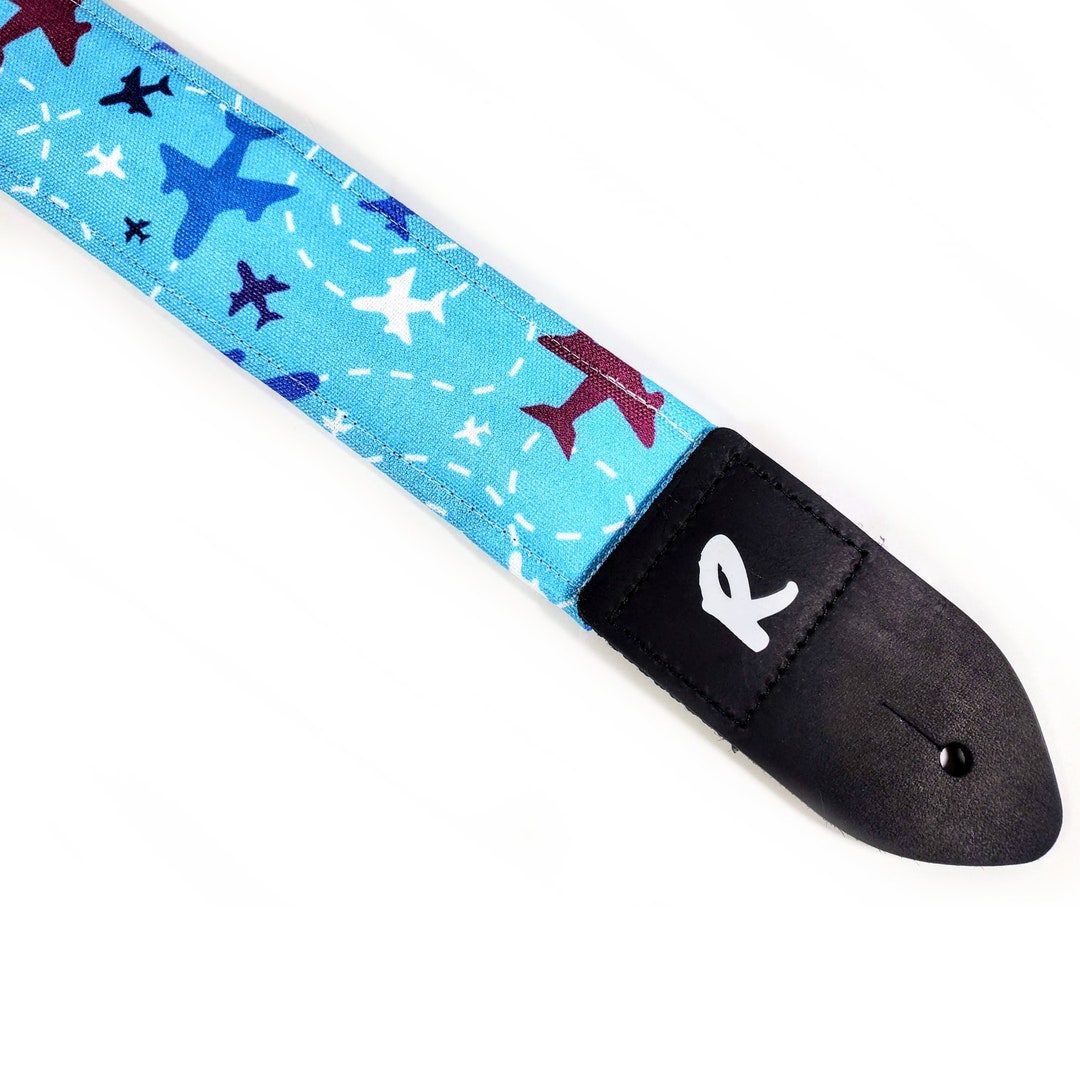 Airplane Guitar Strap Flying Airplane Guitar Strap Aviation Etsy