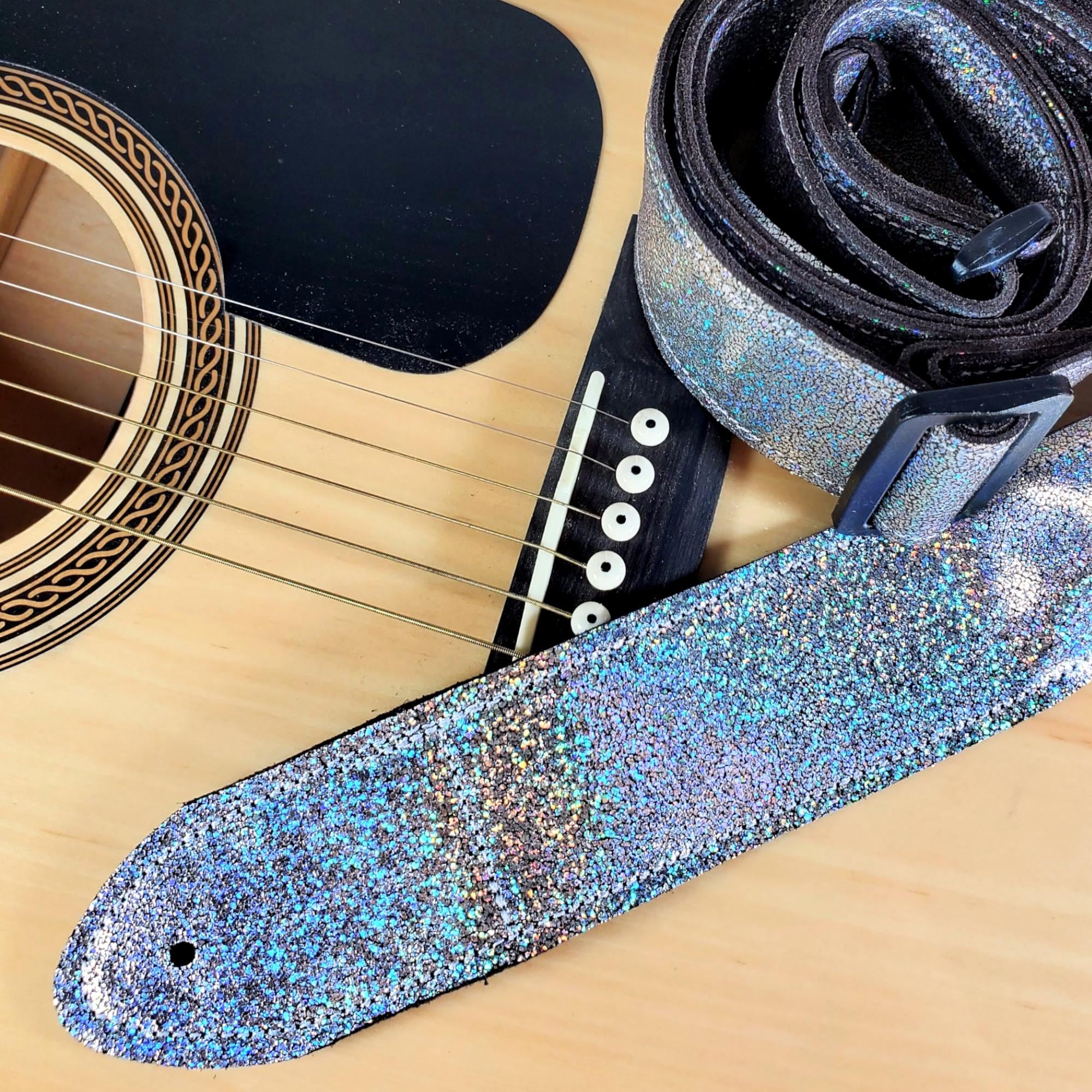 ギター　ストラップ　ホログラム Sparkly guitar strap - Etsy 日本