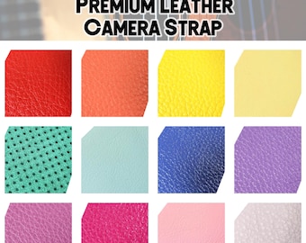 Choose Your Color Premium Leather Ukulele Strap - Fine Leather Ukulele Strap -Handmade - Rainbow Ukulele Strap Choice - Button Ukulele Strap