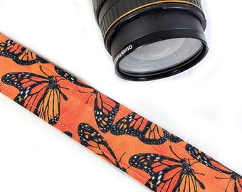 Monarch Butterfly Camera Strap - Butterfly Camera Strap - Double Padded Comfortable-DSLR / SLR