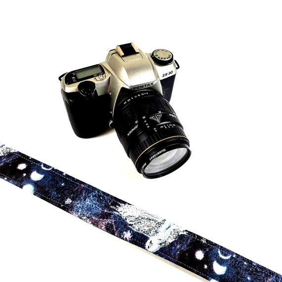 Snowy Owl Camera Strap - Black White Owl Camera Strap