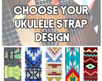 Southwest Ukulele Strap - Your Choice Southwest Ukulele Strap - Double Padded Comfortable-