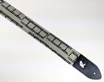 Film Strip Guitar Strap -Film Reel Guitar Strap-Camera Film Guitar Strap-Film Roll Guitar Strap-Guitar Accessories-Double Padded Comfortable