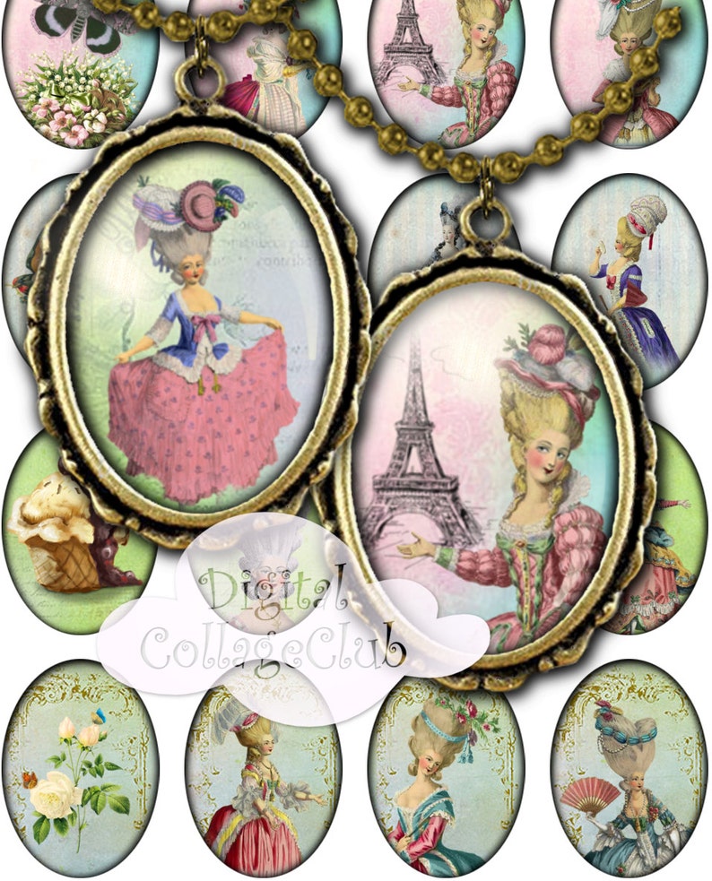 May include: A set of 10 oval-shaped, gold-toned metal charms with a variety of images. The images include a woman in a pink dress, a woman in a blue dress, a woman in a white dress, a woman in a red dress, a woman in a green dress, a woman in a yellow dress, a woman in a purple dress, a woman in a brown dress, a woman in a black dress, and a woman in a gray dress. The charms are all decorated with intricate details and are perfect for adding a touch of vintage elegance to any project.