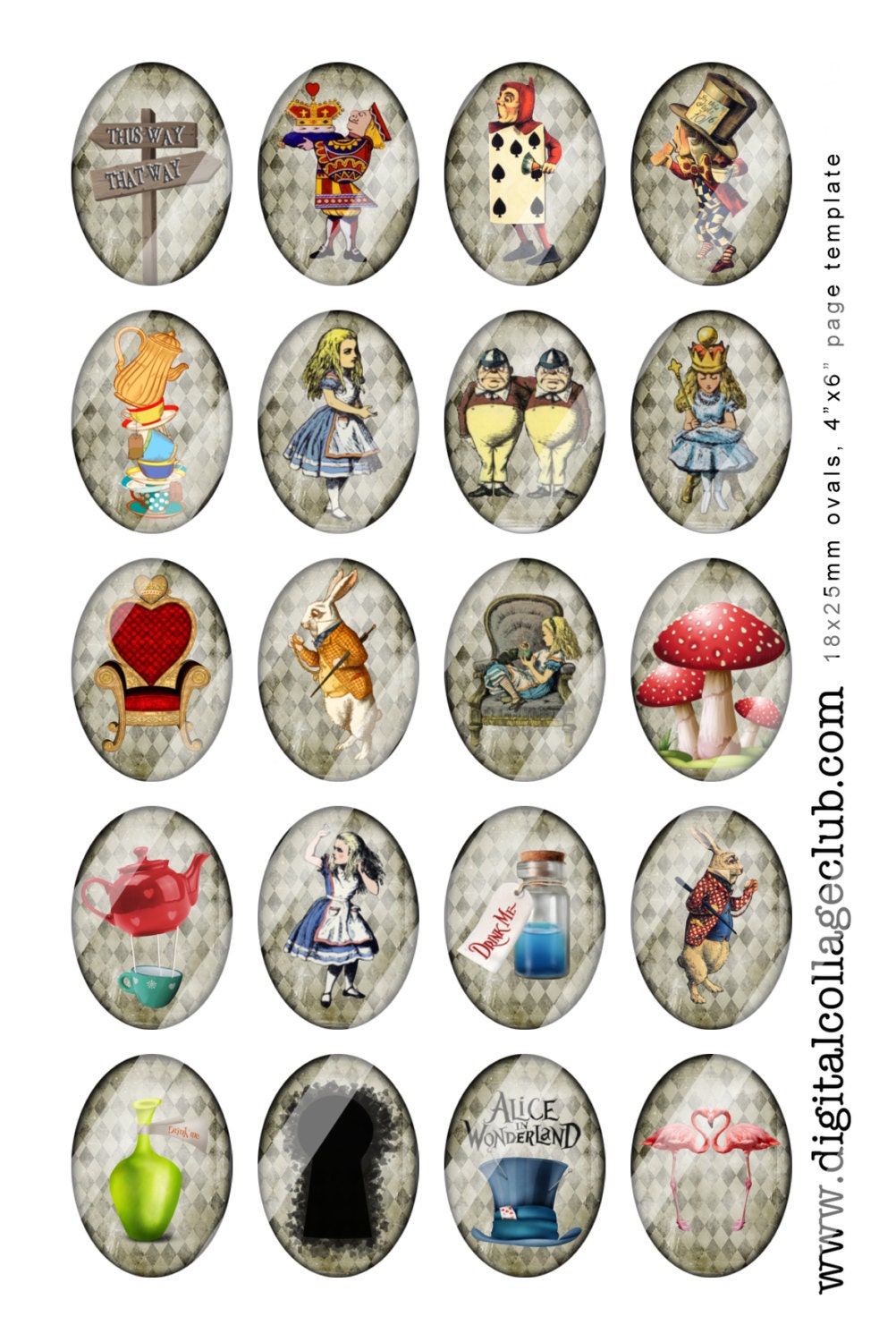 Alice in Wonderland Digital Printable Alice Party Decorations | Etsy