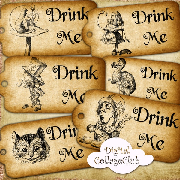 Drink Me Tags - Etsy
