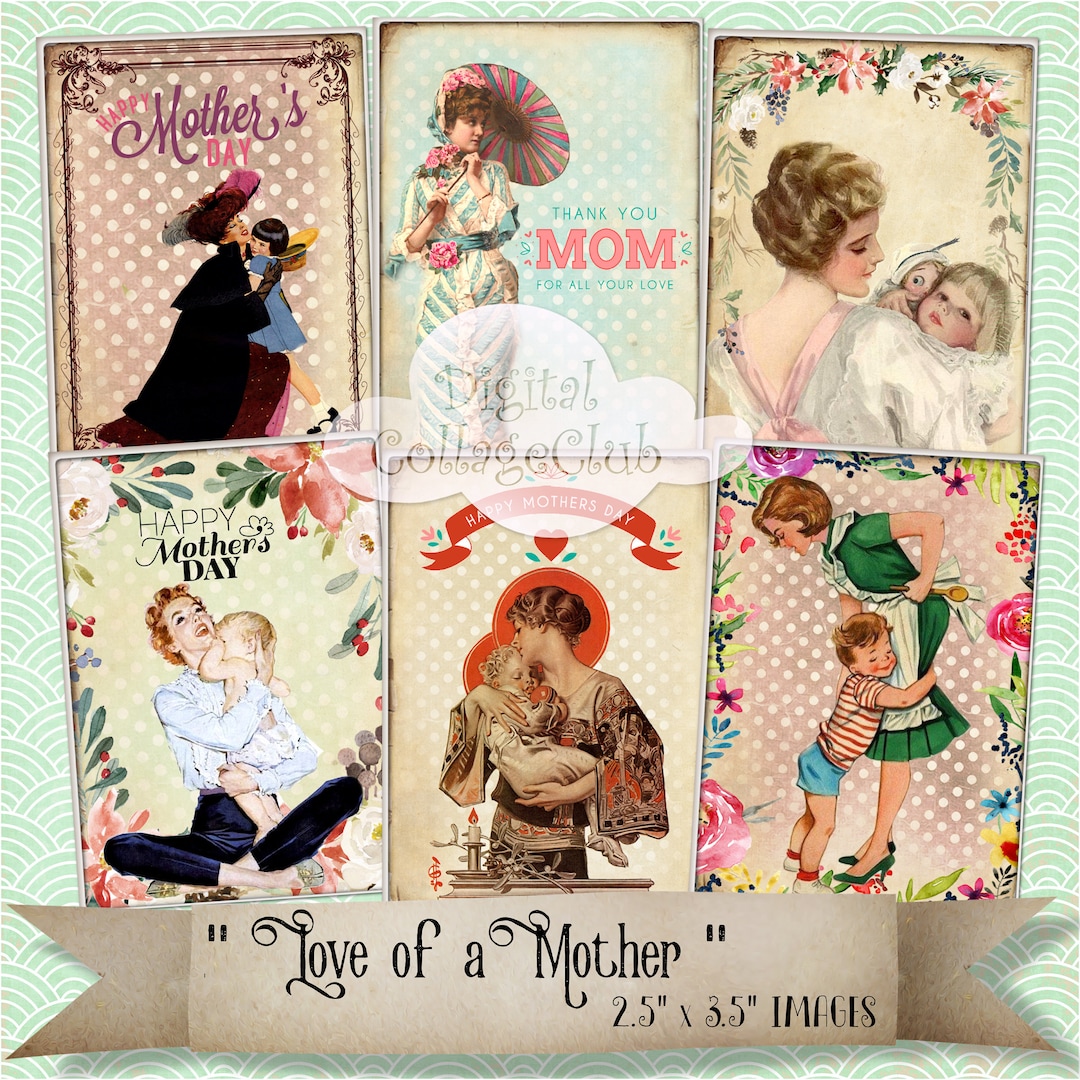 Vibrant Etsy Mothers Day Cards Abstract Illustration Vibrant Etsy Mothers Day Cards Abstract Illustration