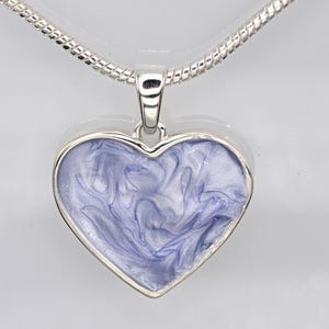 Heart Ashes Fur Cremains Resin Pendant, 925 Sterling Silver Resin Heart Necklace for Hair Fur Ashes, Memorial Loved One Heart Keepsake Gift
