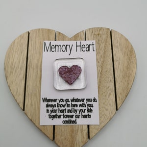 Pocket Memory Copper Heart Fused Glass Token Hug, Pocket Fidget Hug Charm, Heart Keepsake Gift, Strength and Hope Together Forever Gift