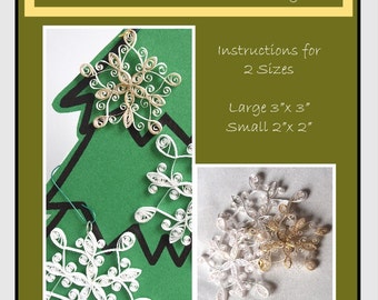 DIY Pattern: "Tater Bug" Snowflake; Christmas Ornament Pattern/Tutorial; Paper Filigree / Quilling