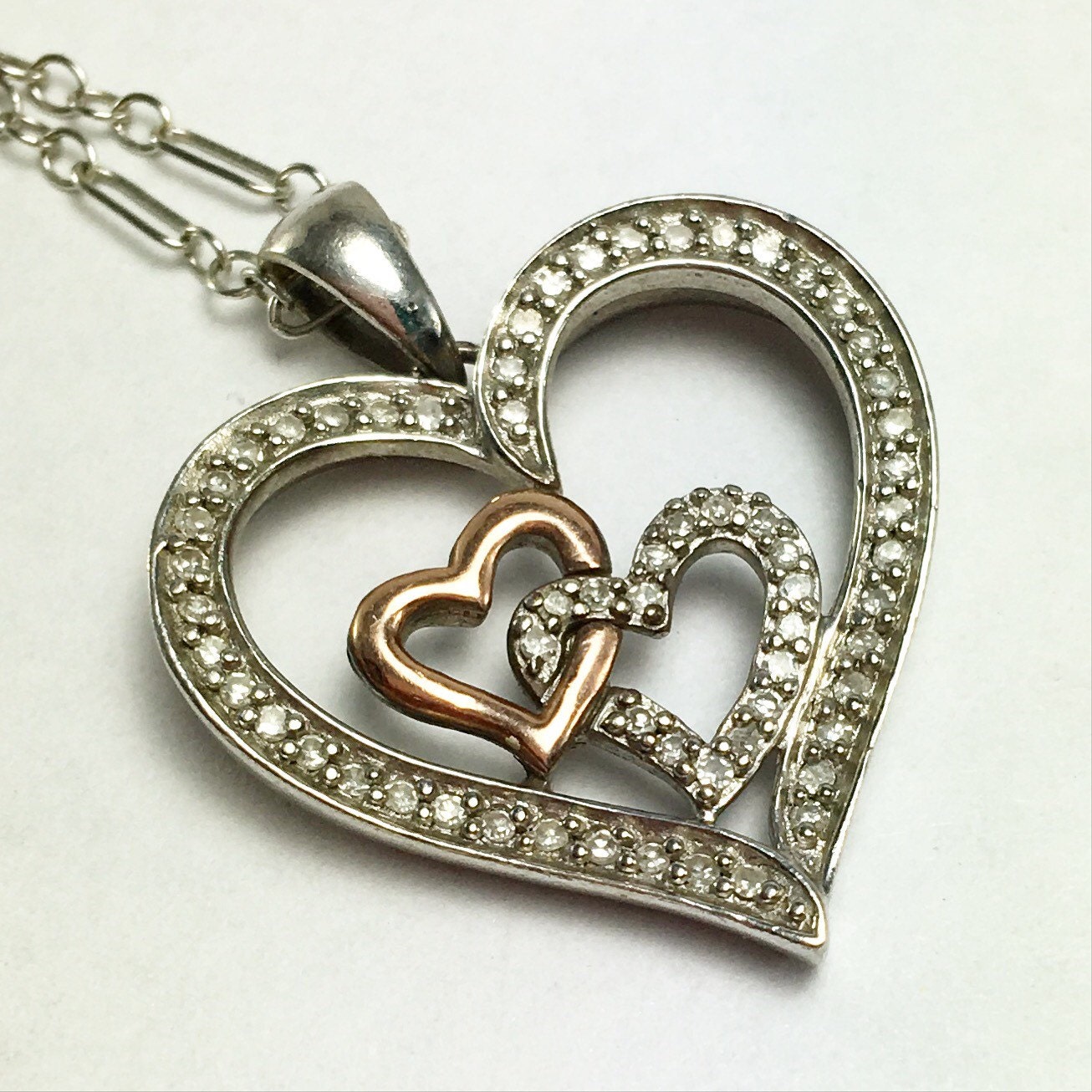 925 10k Au Heart Necklace 2024 burnham ward