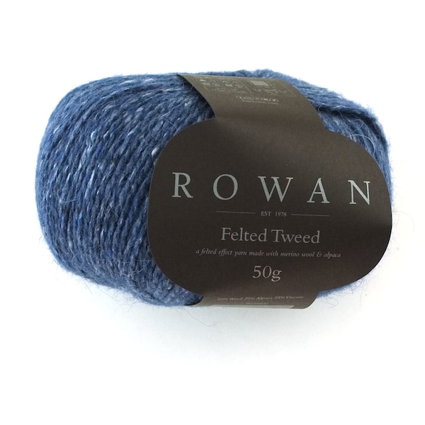 Rowan Felted Tweed Seasalter 178, merino wool, alpaca, viscose DK weight knitting yarn in deep marine blue