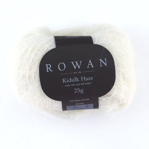 Rowan Kidsilk Haze, Cream, neutral off-white, #634, mohair/silk laceweight yarn