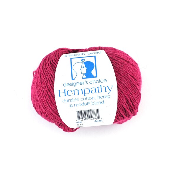 Hempathy no 043, Claret, hemp, cotton, modal, linen-like DK weight knitting yarn, red