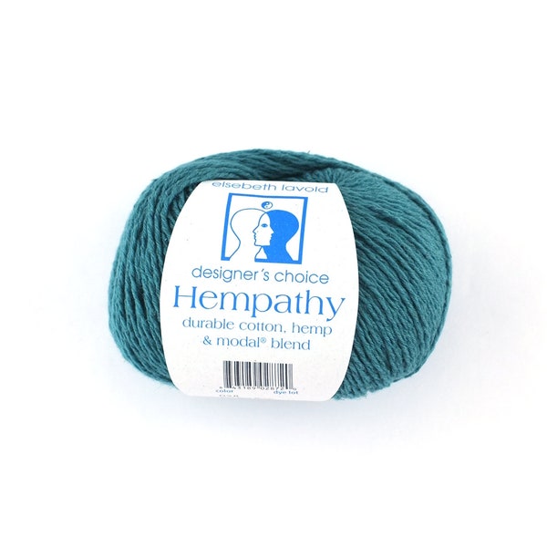 Hempathy no 028, Blue Pine Green, hemp, cotton, modal, linen-like DK weight knitting yarn