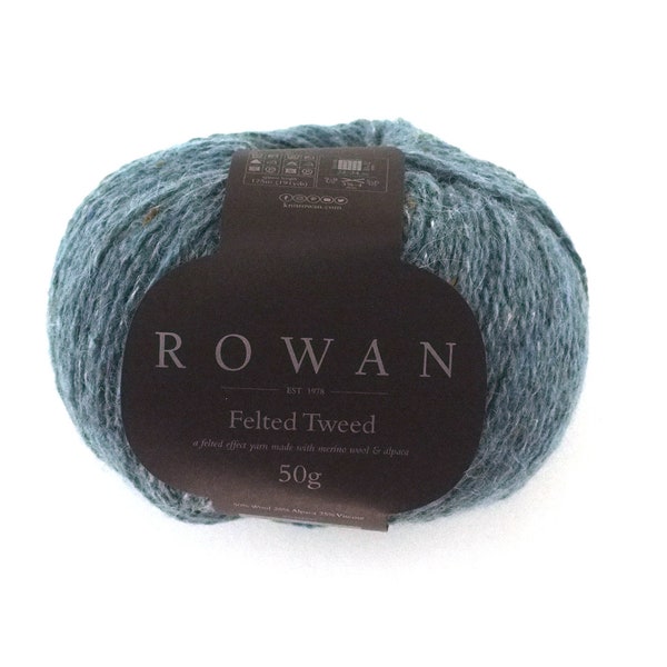 Rowan Felted Tweed Delft 194, royal delft blue merino wool, alpaca, viscose DK weight knitting yarn