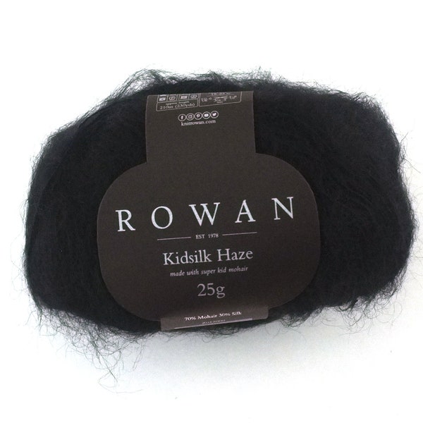 Rowan Kidsilk Haze, Wicked, black, #599, mohair/silk laceweight yarn