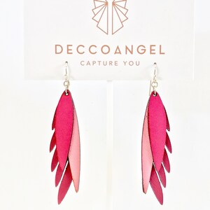 Statement earings, unique and elegant bird tail inspired,