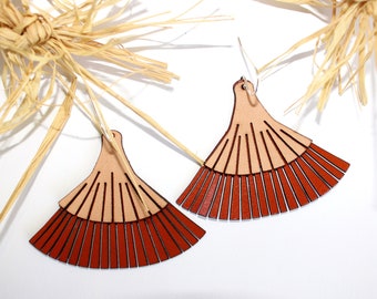 Tassle fringe fan earrings, unique and elegant Art Deco inspired, Great for special events or any day to shine!