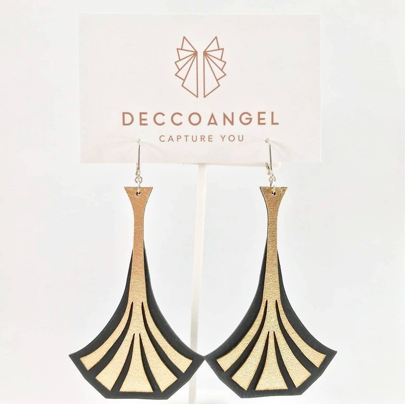 Statement earrings they look amazing and glamorous on Great for special events or any day to shine! unique and elegant Art Deco inspired