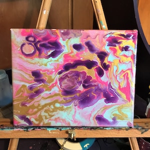 Original, abstract fluid painting