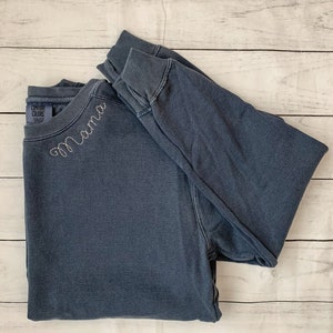 Comfort Colors Embroidered Neckline Sweatshirt