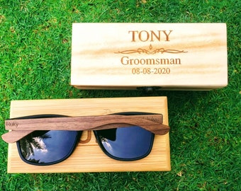 Groomsmen Gift, Groomsmen Sunglasses, Custom wooden sunglasses, Personalized Wood Sunglasses, Unique Gift Ideas for Men love Wood