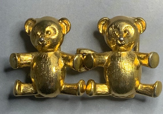 GORGEOUS DESIGNER MIMI Di Ni Teddy Bear Belt Buckles Vintage  display picture 2