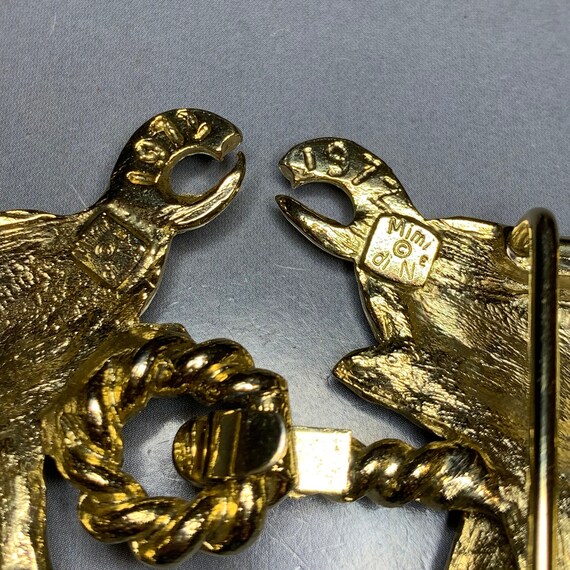 EXQUISITE MIMI Di N Vintage 1972 Two ELEPHANTS Interlocking  display picture 1