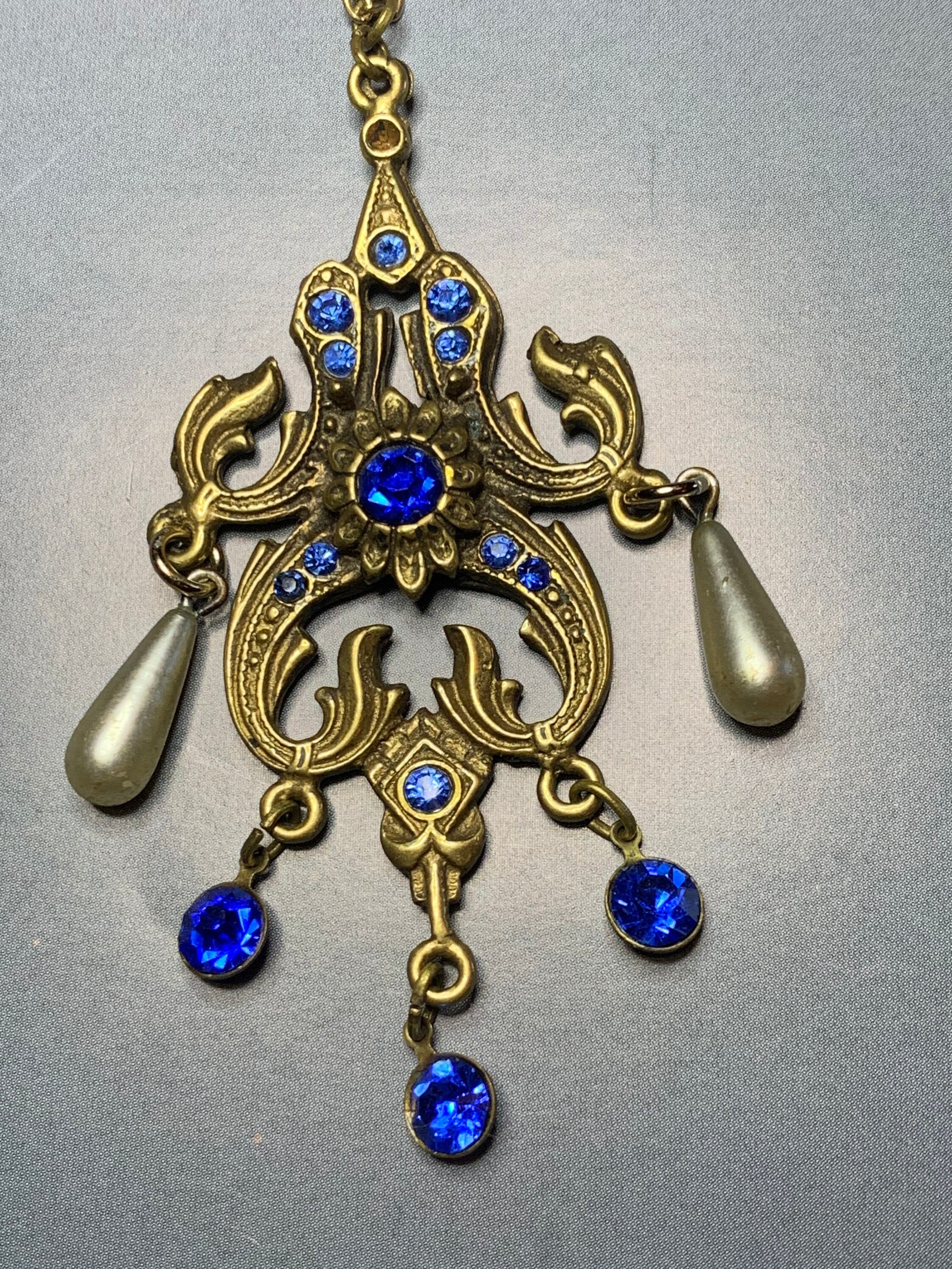 Antique FRENCH Lavalier Necklace PENDANT Signed Jgp With Etsy UK