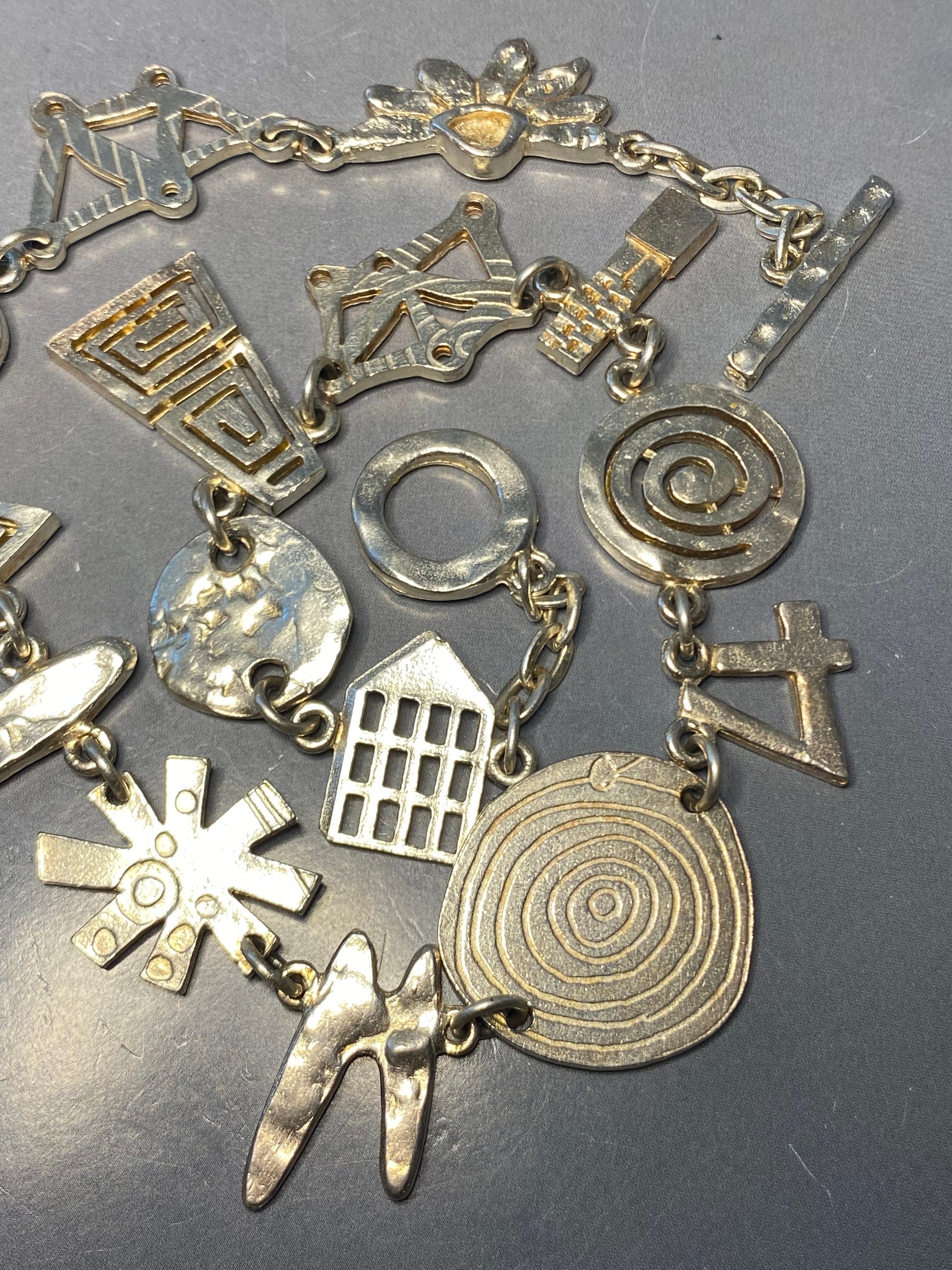 Collier BICHE DE BERE PARIS - Collier Moderne épais Couleur Argent - Bijou Vintage Rare