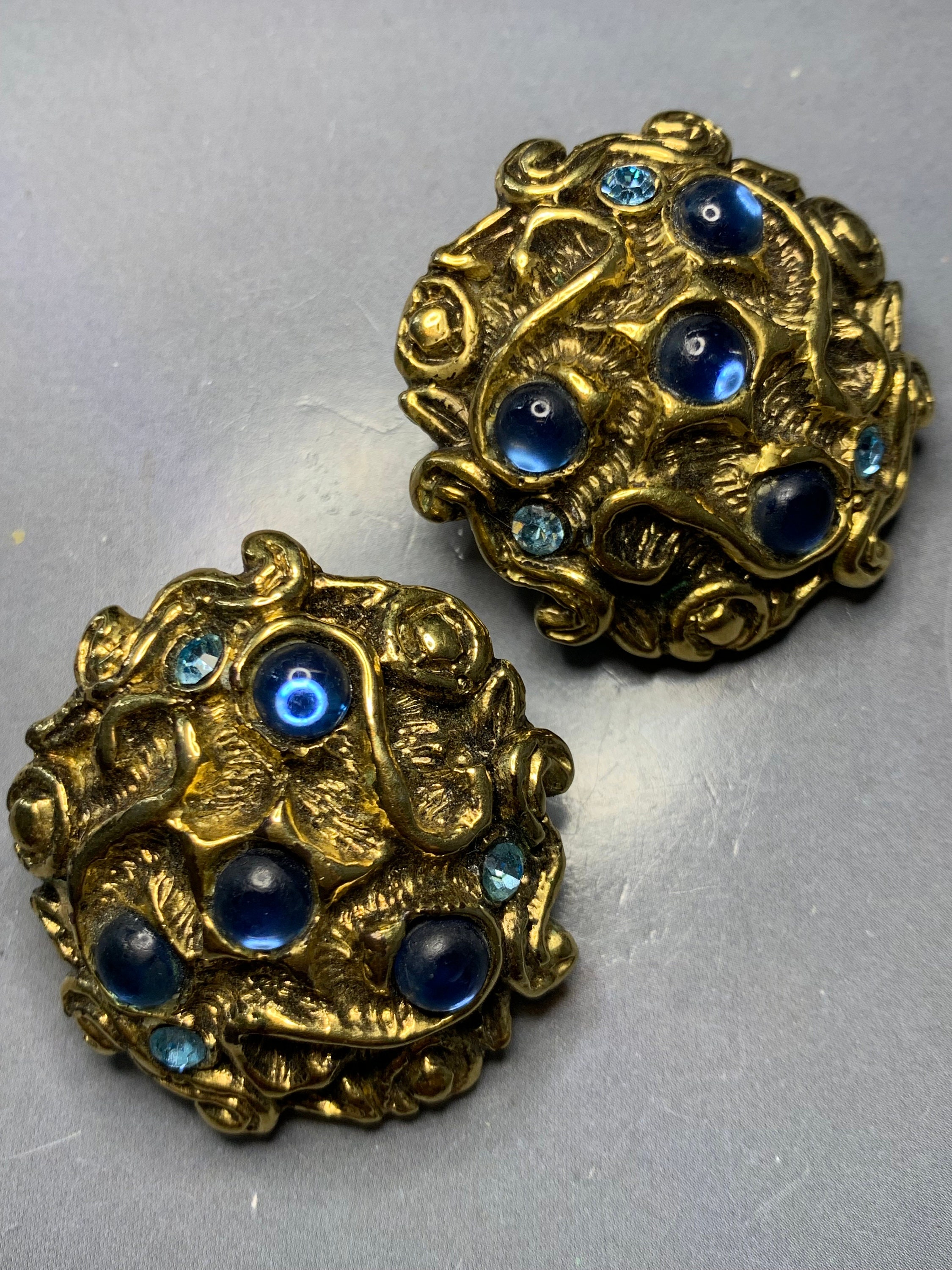 大ぶりJACKY DE G. フランス製 ヴィンテージ ブローチ アクセサリー