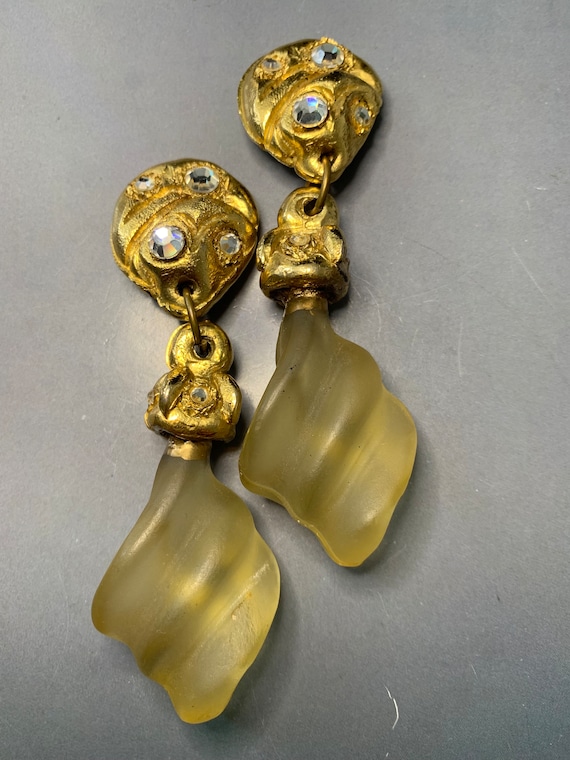 Orecchini a clip di smeraldo e set di collana, gocce di orecchini di cristallo verde e pendente, clip di orecchini per la festa di nozze - Italia