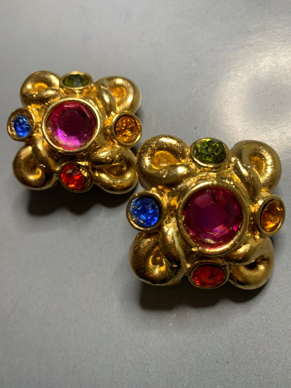 Authentic Chanel Vintage Clip On Earrings - Ruby Lane