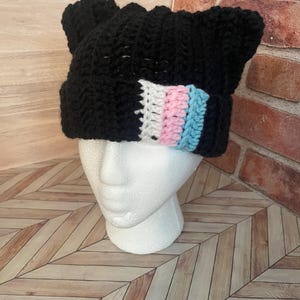 Subtle Pride Crochet “Cat Hat” - Hat with Cat Ears