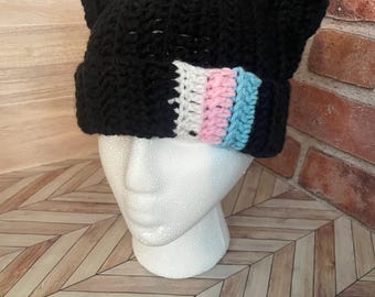 Subtle Pride Crochet “Cat Hat” - Hat with Cat Ears