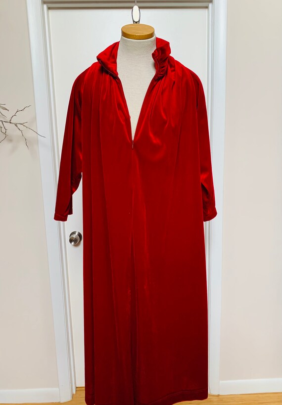 VinTage OSCAR De La RENTA Red VelVet HOUSE coat