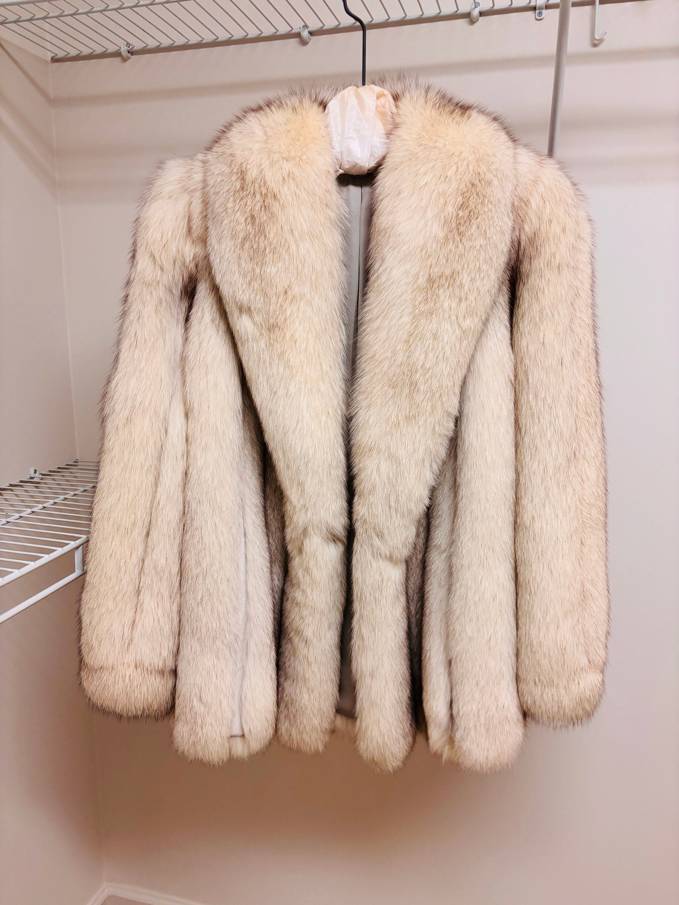 Blue Fox Fur Coat 