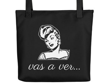 VAS a VER... Warning Shot Latinx Ma Retro Art Tote bag