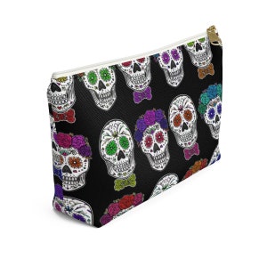 CALAVERA / Sugar Skulls / Serpenthes Latinx Art Accessory Pouch with T-Bottom image 6