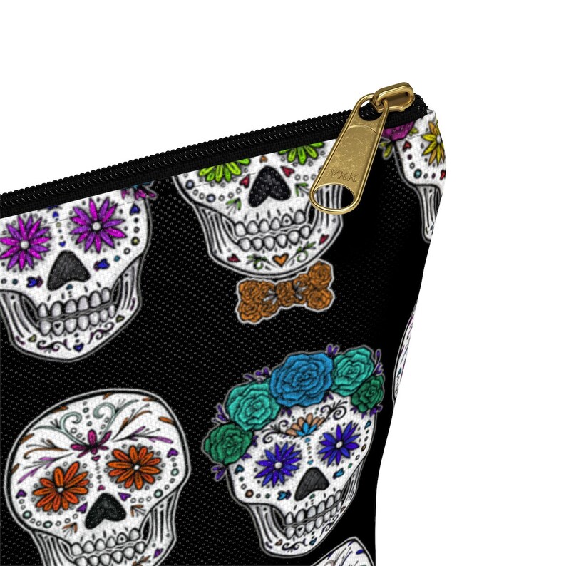 CALAVERA / Sugar Skulls / Serpenthes Latinx Art Accessory Pouch with T-Bottom image 4