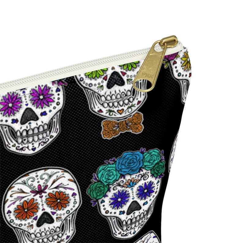 CALAVERA / Sugar Skulls / Serpenthes Latinx Art Accessory Pouch with T-Bottom image 8